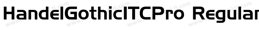 HandelGothicITCPro Regular字体转换